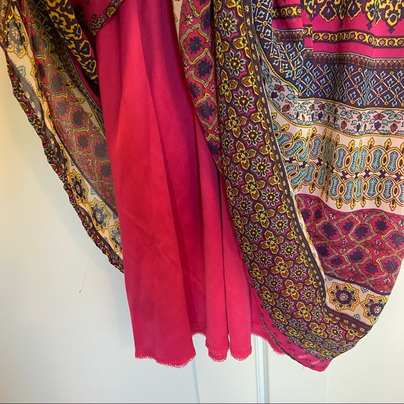 Francesca’s Collection Buttons Multi-Color Blouson Sleeveless Dress - Picture 6 of 6